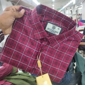 burberry london cotton full sleeve check shirt
