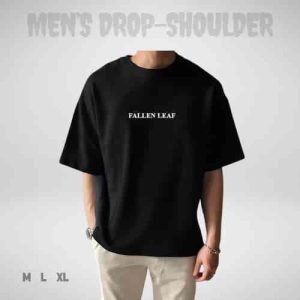 men's stylish drop shoulder black