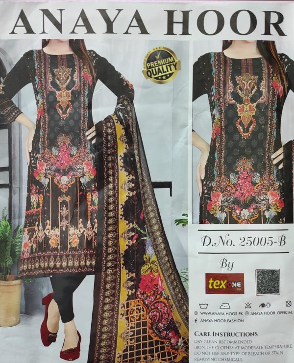 anaya hoor rigging digital printed cotton 3 piece
