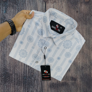 luxury popcorn half sleeve print shirt shy looks