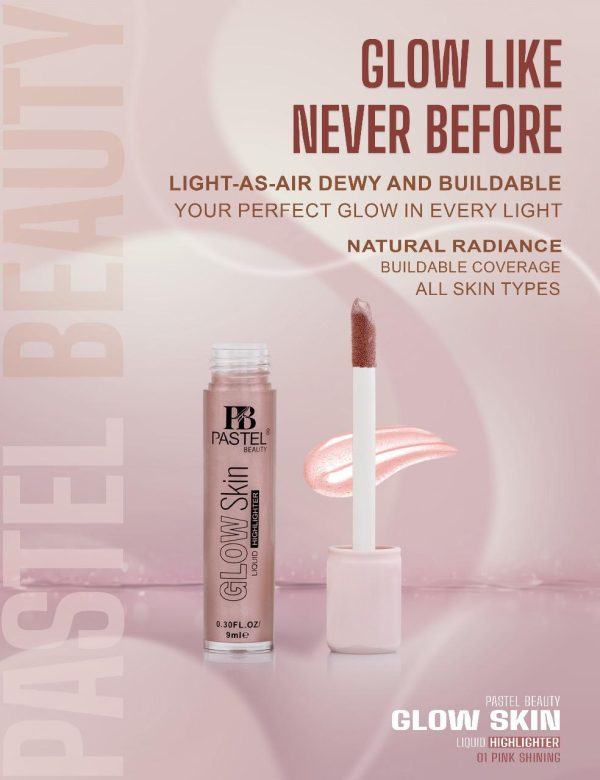 pastel beauty glow skin liquid highlighter ( pink shining )