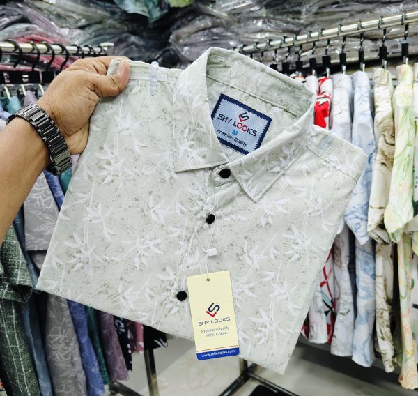pure cotton full sleeve print shirt for men's