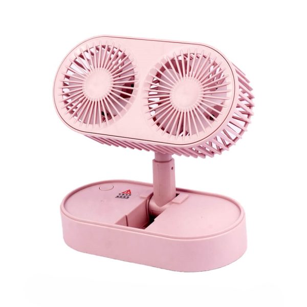 double motor folding table top fan