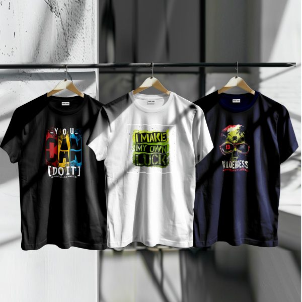 Unique Design Cotton T-Shirt 3-Piece Combo Pack - Image 6