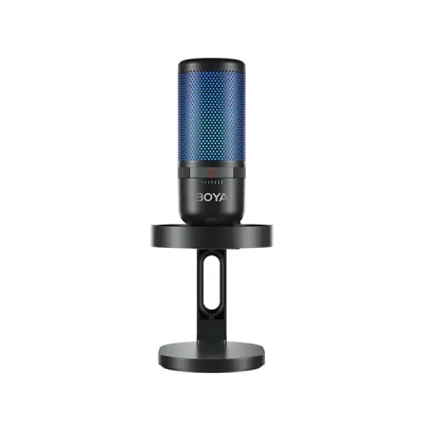 boya k3 vibrant lighting condenser usb microphone with rgb & noise cancellation