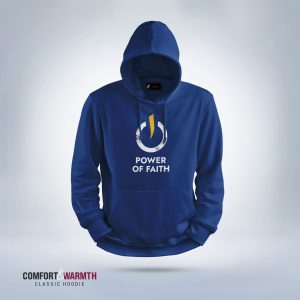 power of faith islamic hoodie (royal blue)