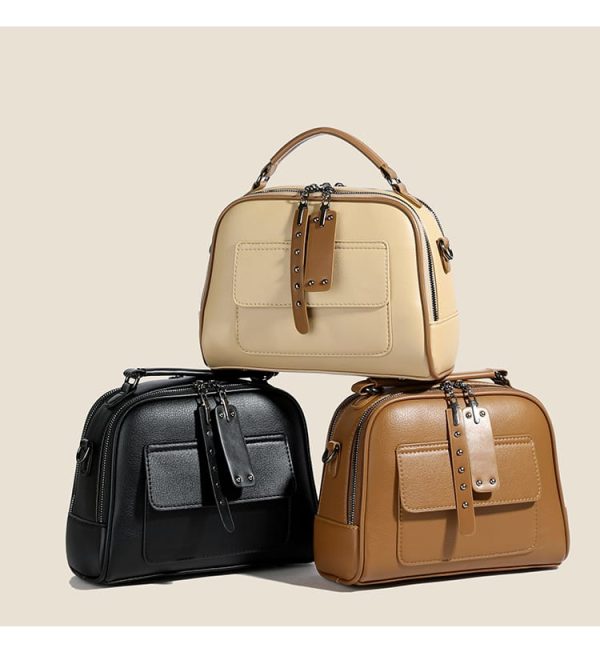high end ladies' handbag multi layer large capacity commuting bag(coffee)