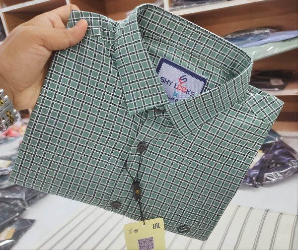 cotton full sleeve check shirt for men's