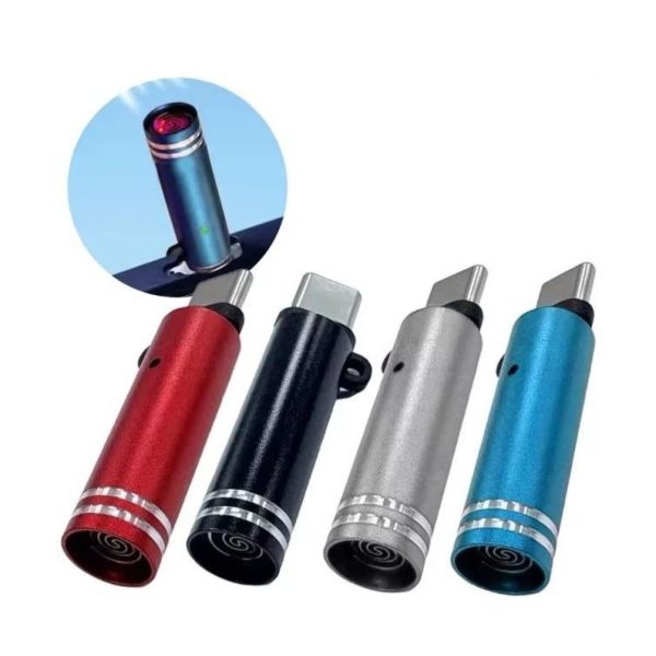 usb‑c mini lighter (tungsten wire, blow‑to‑ignite)