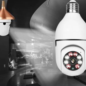 smart 360° rotated security camera hd 1080p with two way audio, motion tracking, and waterproof design