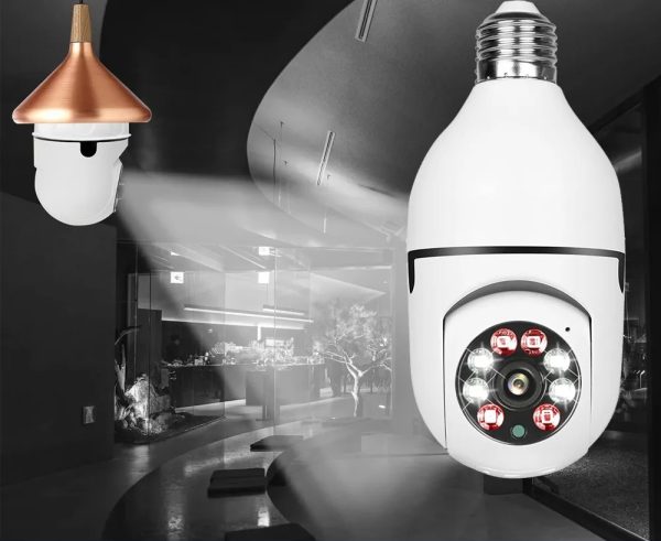 smart 360° rotated security camera hd 1080p with two way audio, motion tracking, and waterproof design