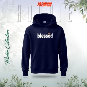 "blessed" islamic hoodie (nevi blue)