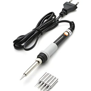 new v908 60w adjustable temperature electric soldering rework repair tool with 5pcs solder tips