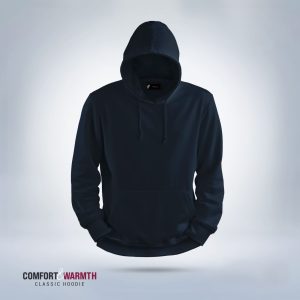 solid premium hoodie [ navy blue ]