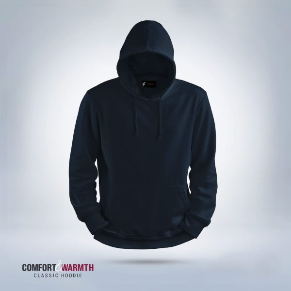 solid premium hoodie [ navy blue ]