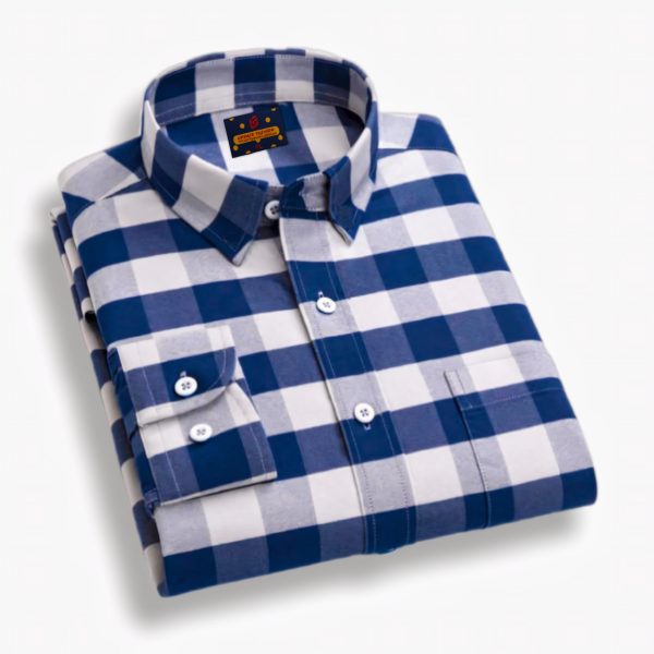 men's long sleeve check shirt