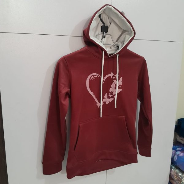 premium comfortable (love butterflies) ladies winter hoodie