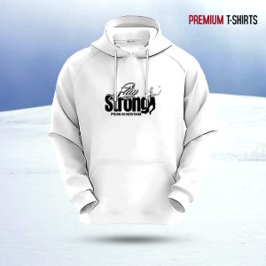 "stay strong" islamic hoodie (white)