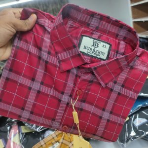 burberry london cotton full sleeve check shirt