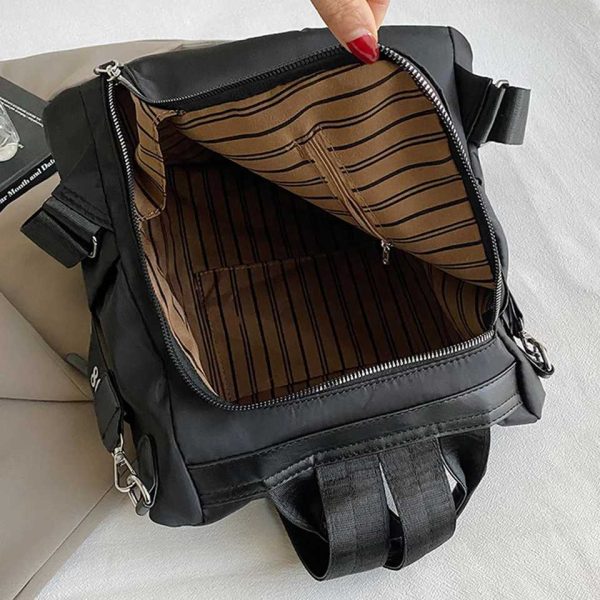 women large capacity outdoor tote bag (black)