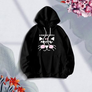 premium comfortable (meow black) ladies winter hoodie