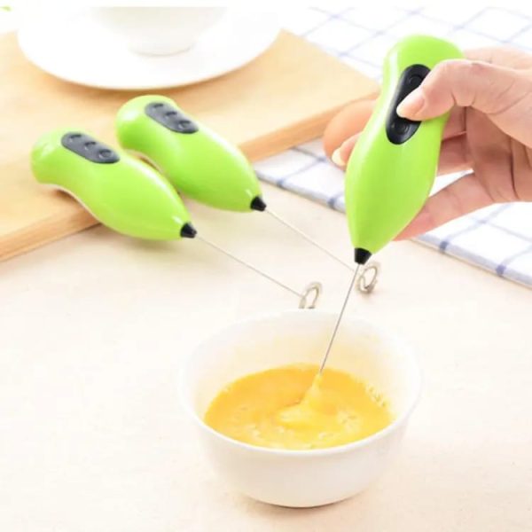 electric foam maker for milk, coffee, egg beater, juice, cafe without battery multicolour