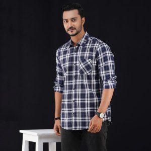 cotton full sleeve check shirt for men's