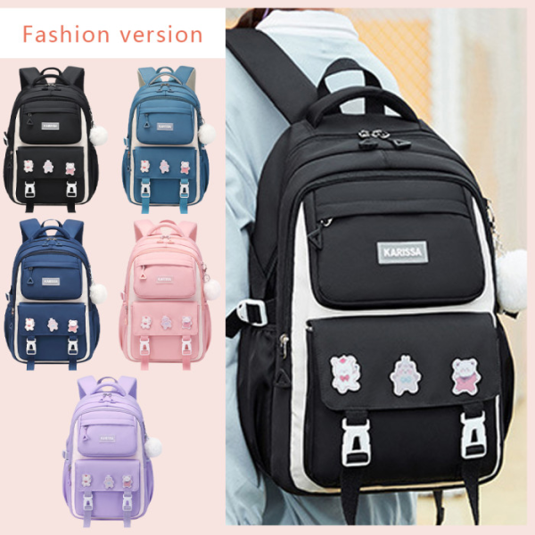 kids backpack children school bags waterproof primary schoolbag book bag (pink)