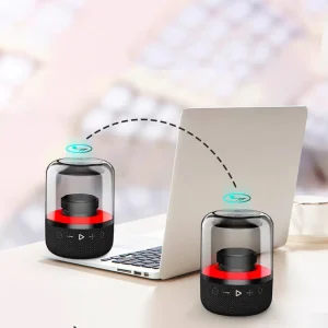 new z5 mini bluetooth 5.1 speakers outdoor waterproof noise reduction subwoofer led dazzling light wireless bluetooth
