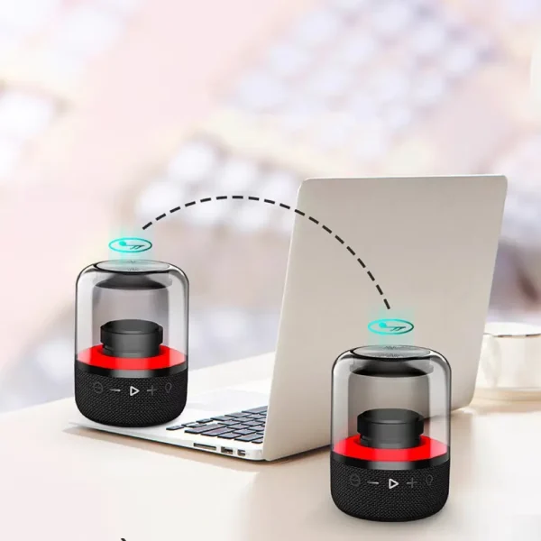 new z5 mini bluetooth 5.1 speakers outdoor waterproof noise reduction subwoofer led dazzling light wireless bluetooth