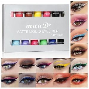 cmaadu matte liquid eyeliner 14pcs set.