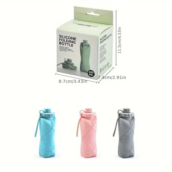 new creative silicone folding water cup outdoor portable and scalable water cup sports water bottle travel water cup handy cup { multi color}