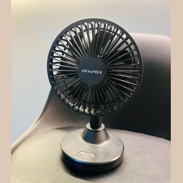 awei f29 compact strong wind rechargeable fan desktop silent fan