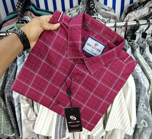 pure cotton full sleeve check shirt for men’s