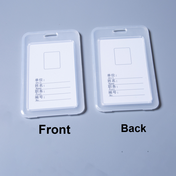 foldable pp plastic id card cover / card holder