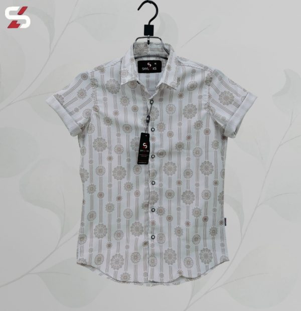 luxury popcorn half sleeve print shirt shy looks
