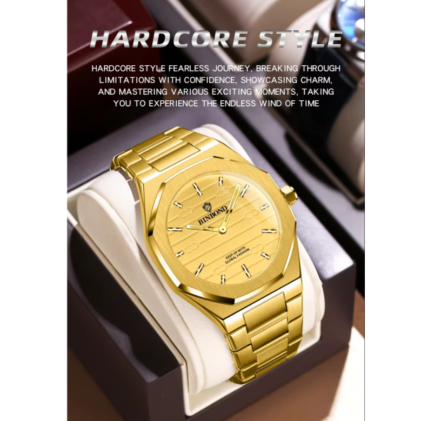 binbond 818 stainless steel quartz fashionable premium watch