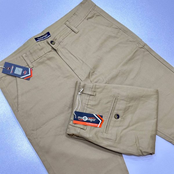 men's gabardine pant biskuit colour