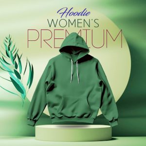 premium comfortable (happy green) ladies winter hoodie