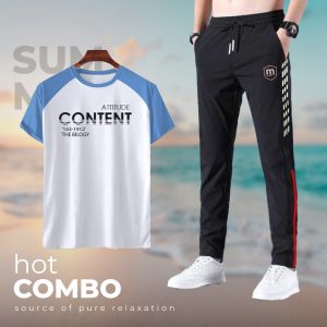 stylish sports t shirt & trouser (2pc set)