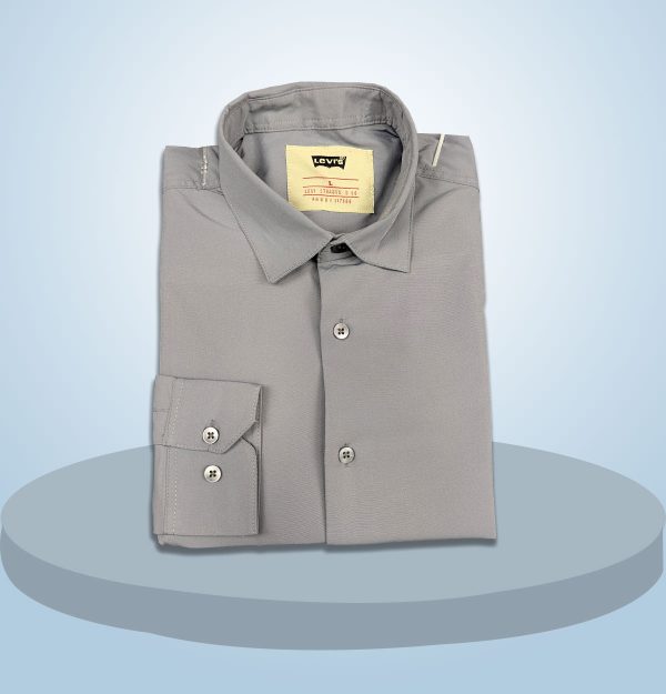 premium china micro stig shirt (formal / casual) (ash)