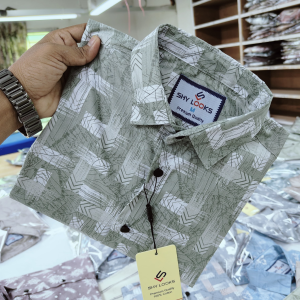 pure cotton full sleeve print shirt for men's