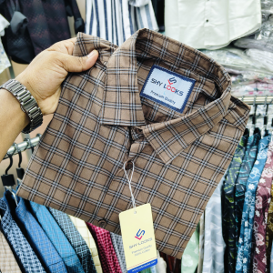 pure cotton full sleeve check shirt for men's