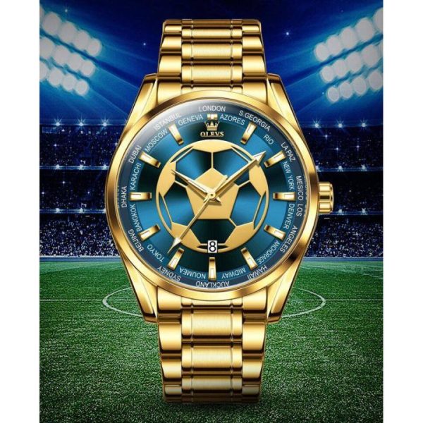 olevs 9949 football dial men business sport quartz watch