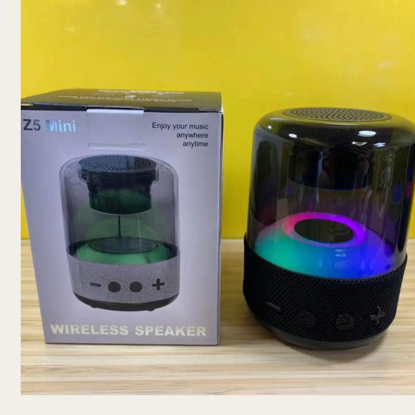 new z5 mini bluetooth 5.1 speakers outdoor waterproof noise reduction subwoofer led dazzling light wireless bluetooth