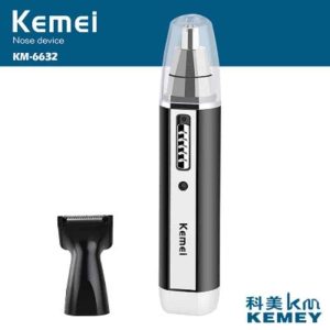 kemei km 6632 2 in 1 rechargeable nose hair trimmer