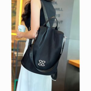 women large capacity outdoor tote bag (black)