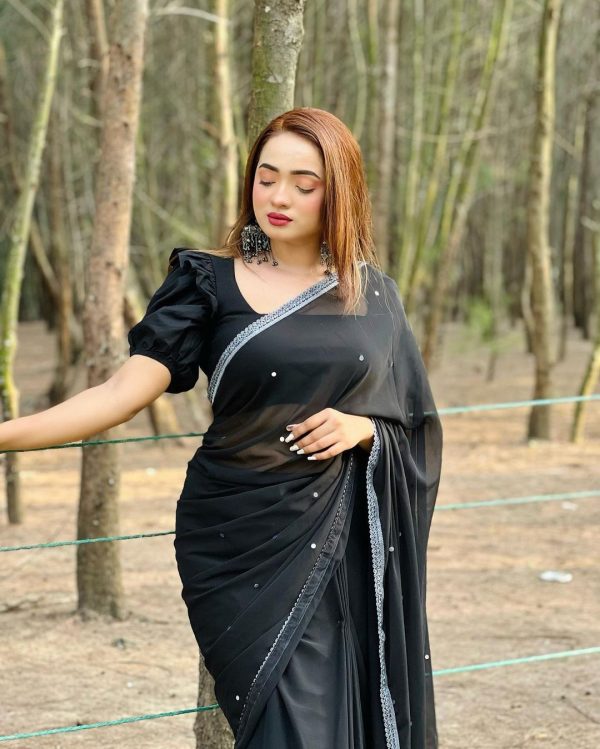 main materials georgate stone saree