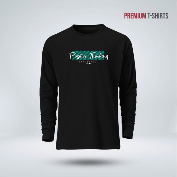 men's full sleeve (positive thinking) t shirt