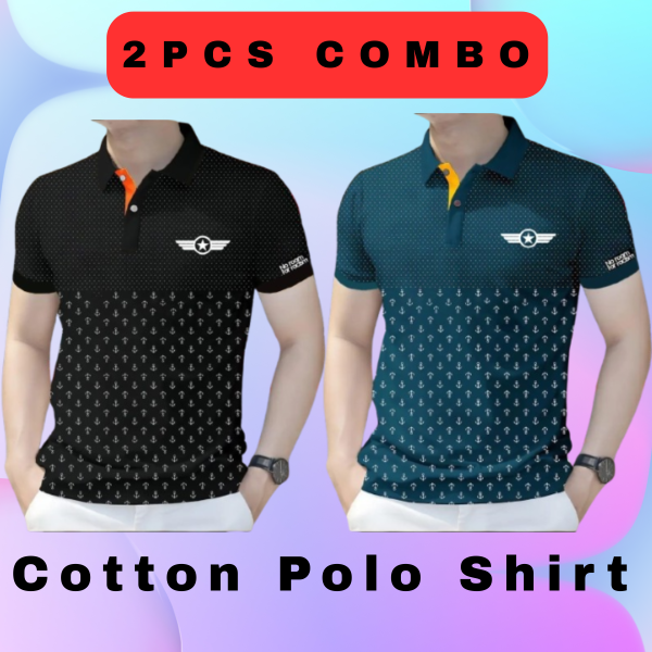 combo cotton polo shirt for men's
